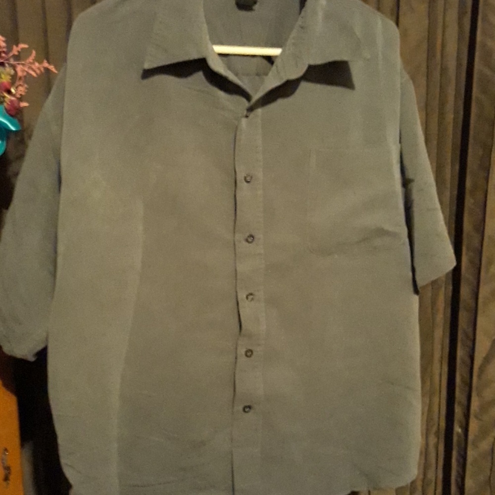 David Adams 3XL khaki green shirt